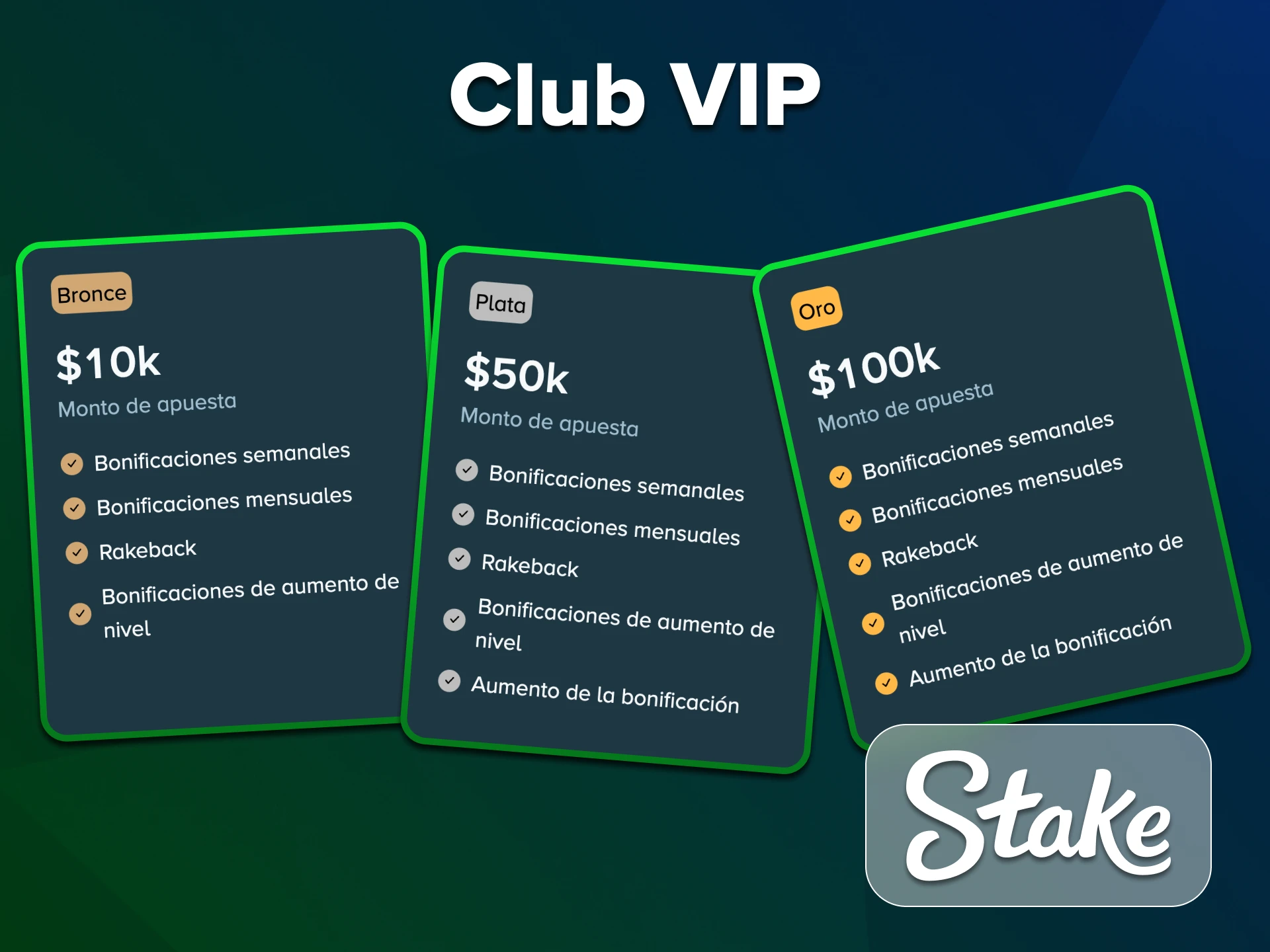 Regístrate en Stake y forma parte del Club VIP.